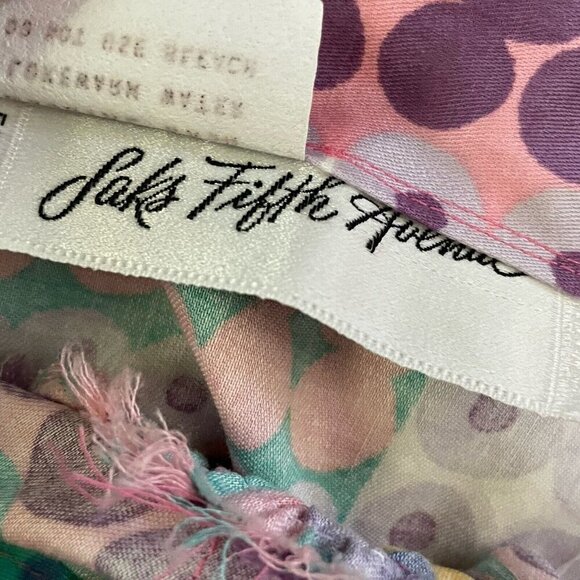 Vintage 1970s Saks Fifth Avenue Womens Maxi Dress Sz Small Polka Dot Sundress - Picture 11 of 11